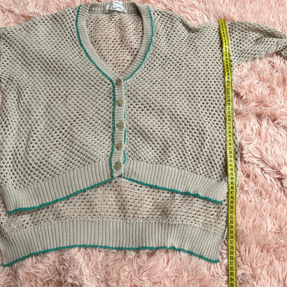 Bcbgeneration Oversized, Crochet, Button Down Car… - image 5